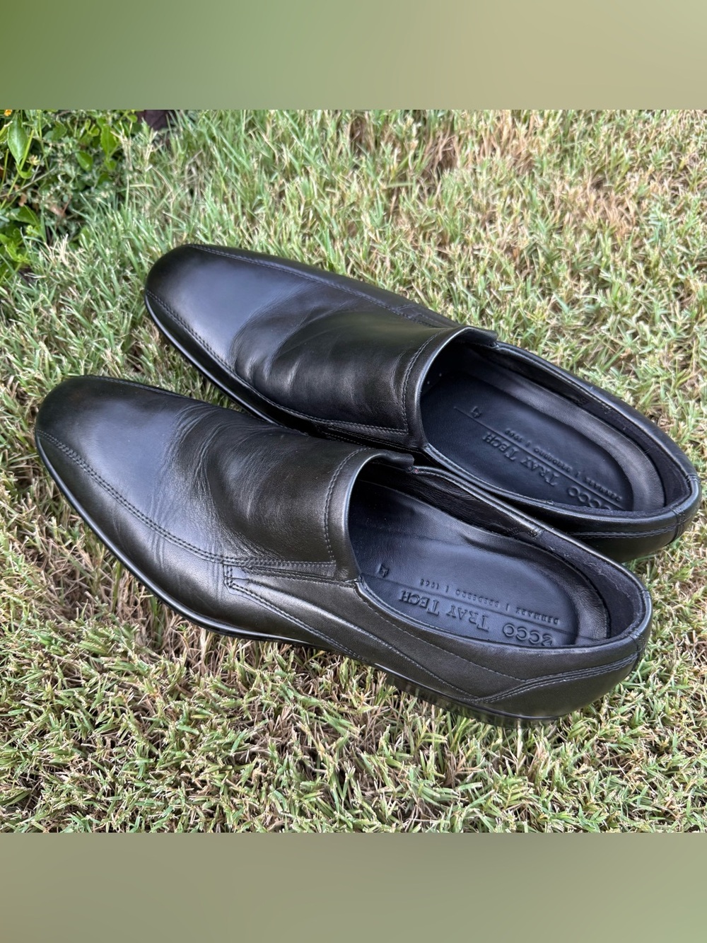 Ecco City Tray Tech Bike Toe Men Size EU 47/ US 13 - 13.5 Slip-on Shoes Black